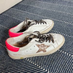 COPY - pink white and gold golden goose sneakers!